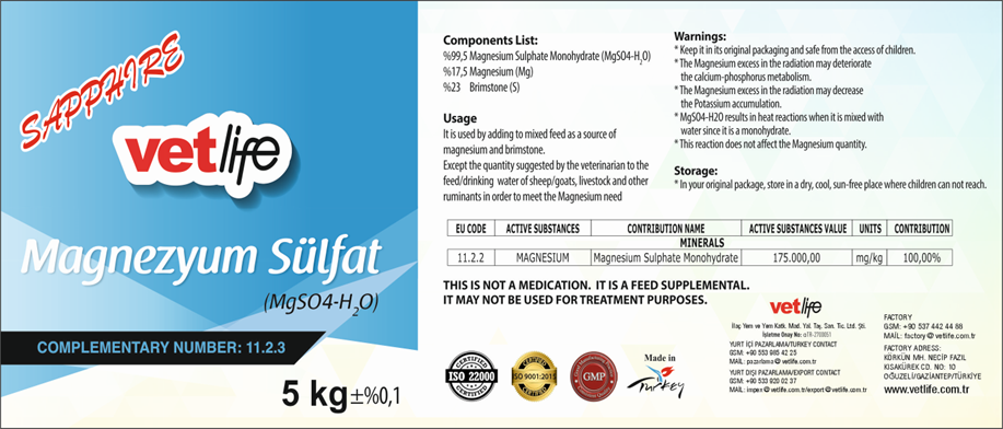 SAPPHIRE MAGNESIUM SULFATE 